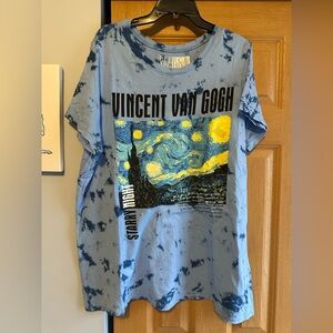 Torrid Blue Van Gogh Starry Night Tee